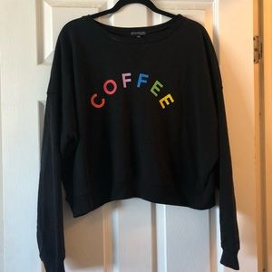 COFFEE cropped crew ❤️🧡💛💚💙💜 (XXL)